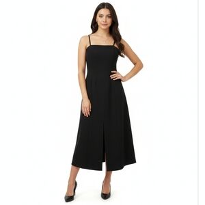 NWOT Black A-line Midi Dress Sz M